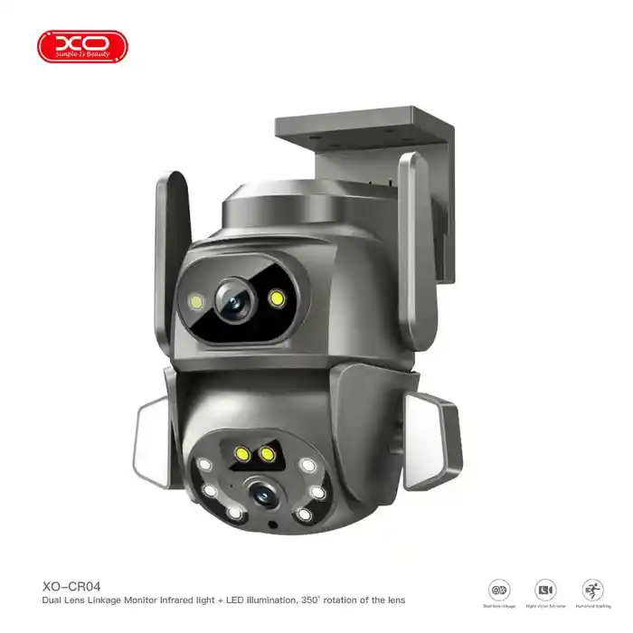 XO CR04 400W Pixel Dual Screen Outdoor Dome Dual lens linkage monitor home camera